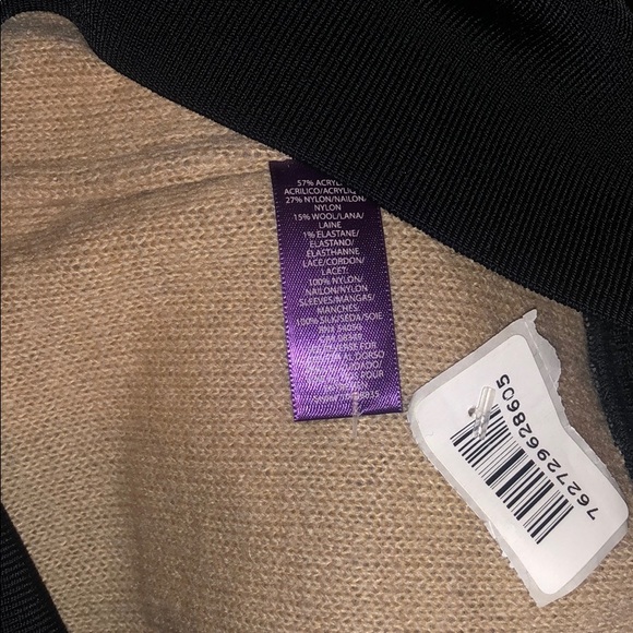 Rachel Roy NWT XS Lace Effect Sweater Blouse - Picture 6 of 7